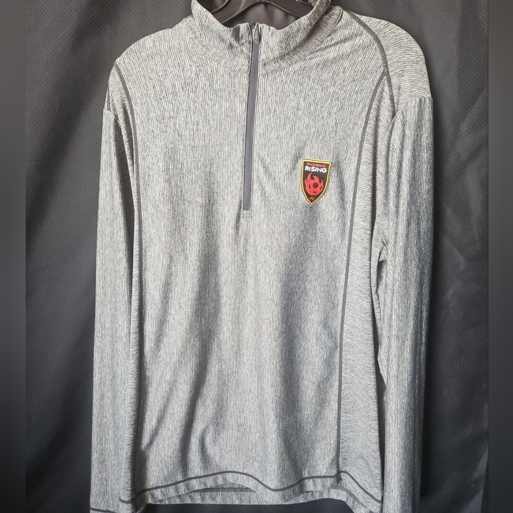 Phoenix Rising FC Quarter-Zip Mens L‎ Gray Long Sleeve